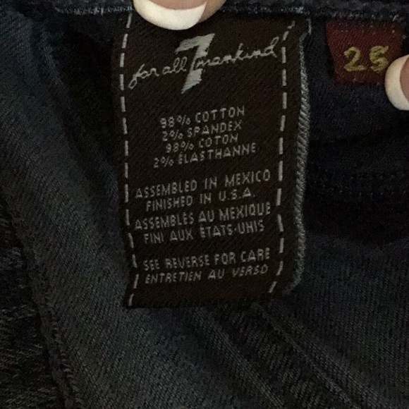 7 for all mankind woman’s bootcut jeans size 25 - Picture 4 of 6